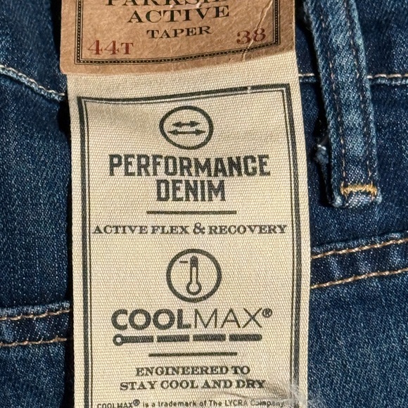 NWT Polo Ralph Lauren The Parkside Active Taper Coolmax Mens Blue Jeans 44Tx38 - Picture 4 of 8